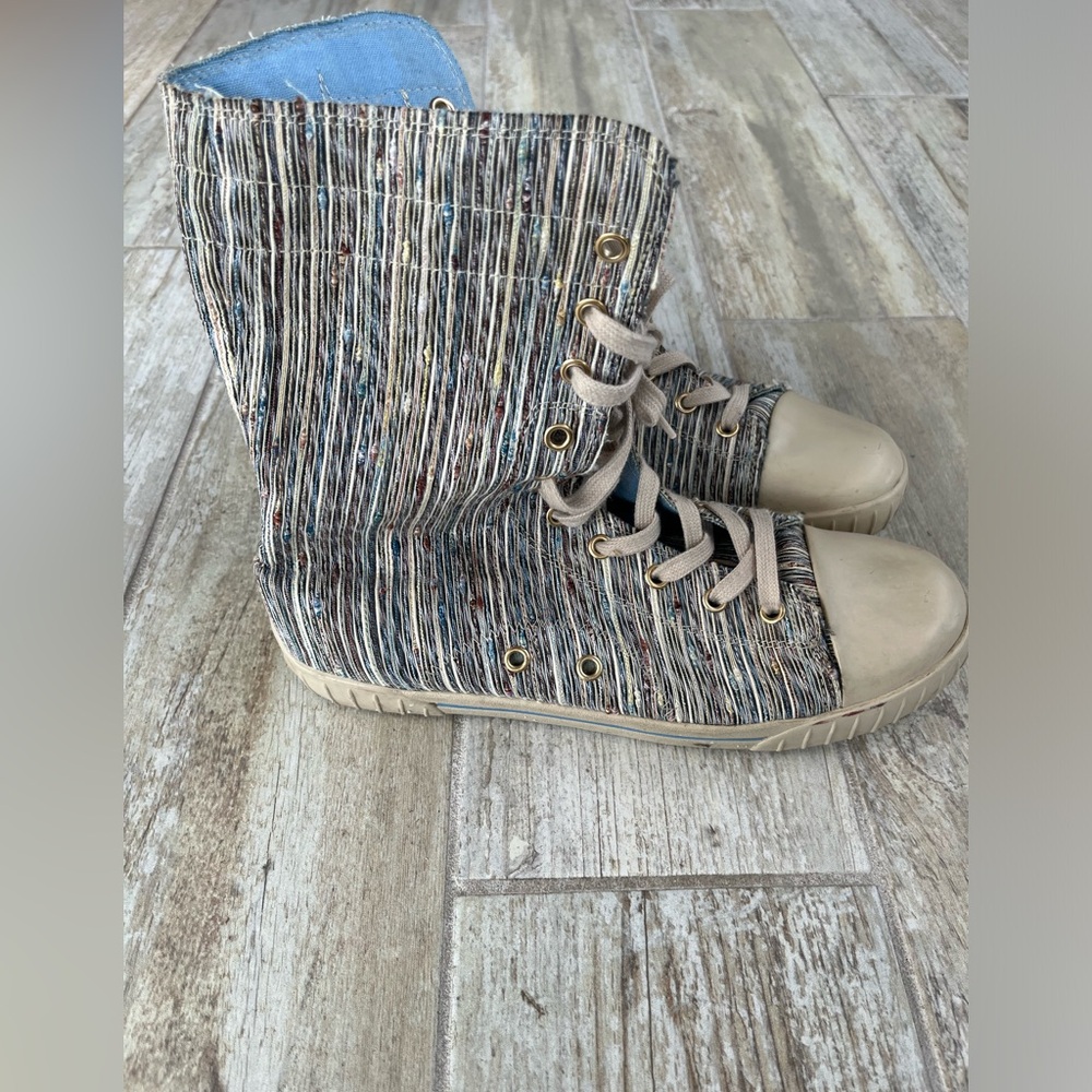 Gola Striped High-Top Sneakers